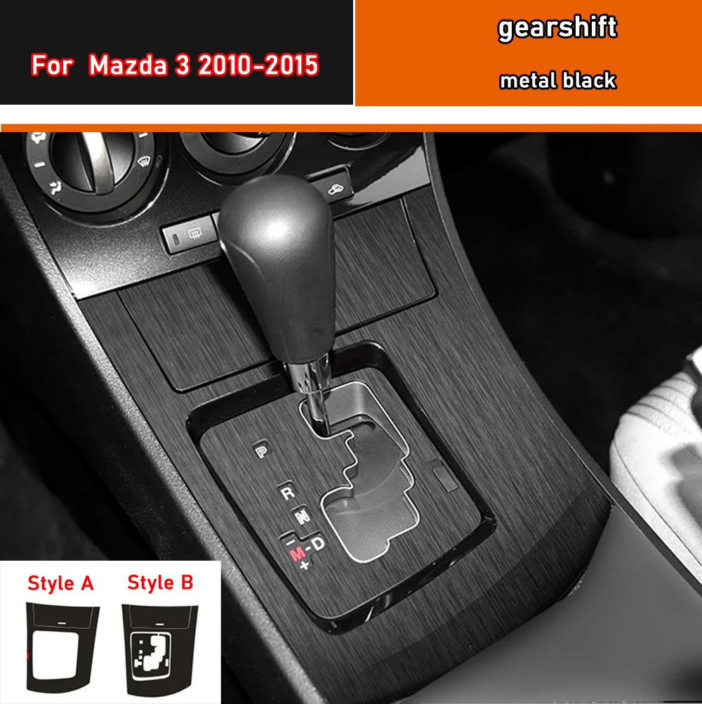 

Car Interior Sticker Gear Box Protective Film For Mzada 3 2010-2015 Car Gear Panel Sticker Carbon Fiber Black
