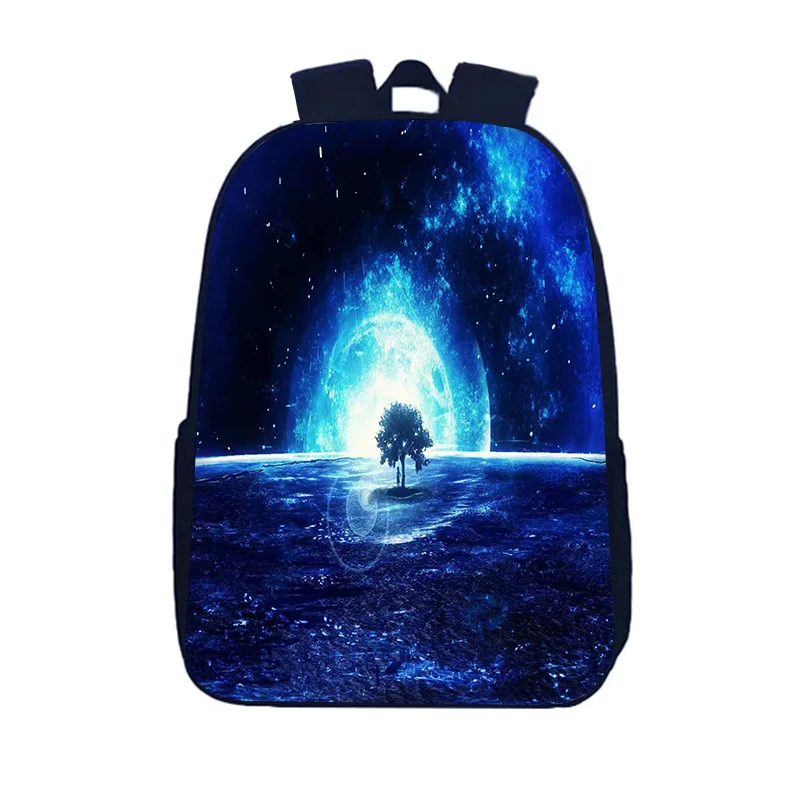 Mochila Galaxy Planeta Espacial para Crianças, mochila escolar leve para homens, bolsa de viagem ao ar livre, mochilas esportivas para laptop, 16"