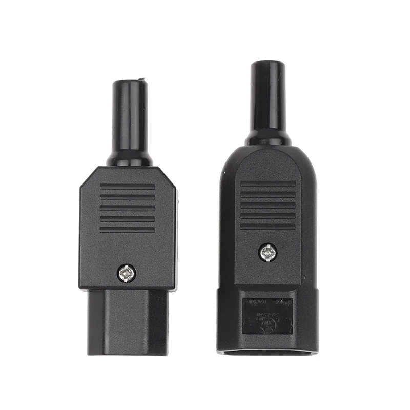 

1Pc 16A 250V Straight Cable Plug Connector C13 C14 Female Male Plug Rewirable Power Connector 3 Pin AC Socket Industrial Plug