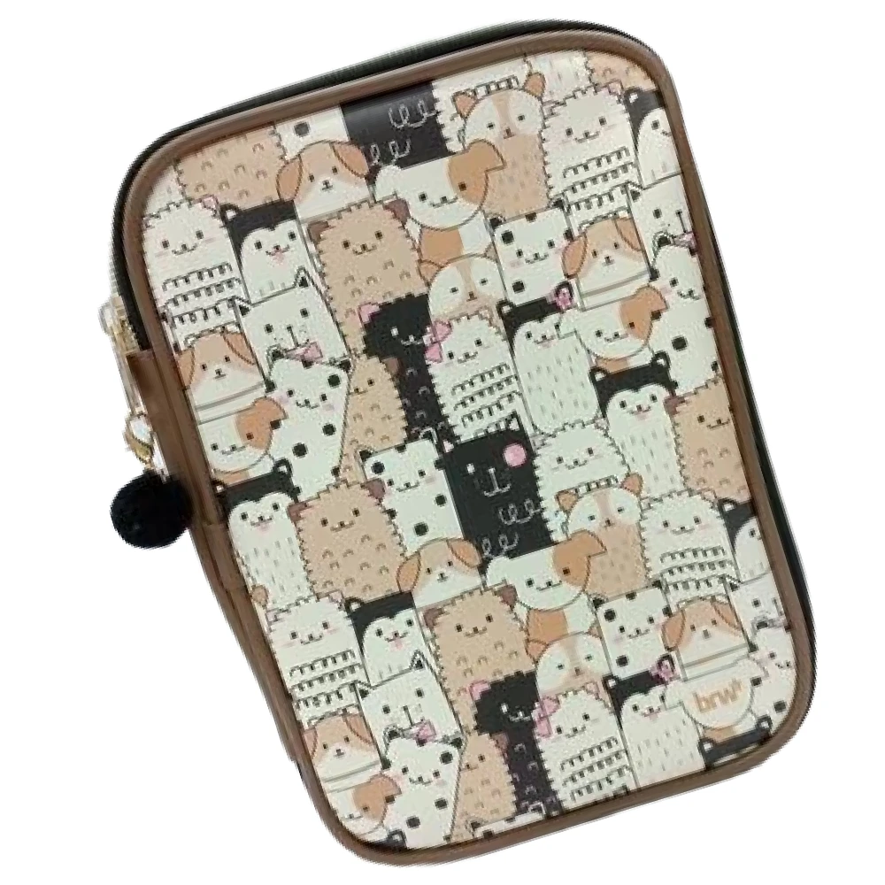 Box - BRW - Pet Dog Case-Printed with Pompom