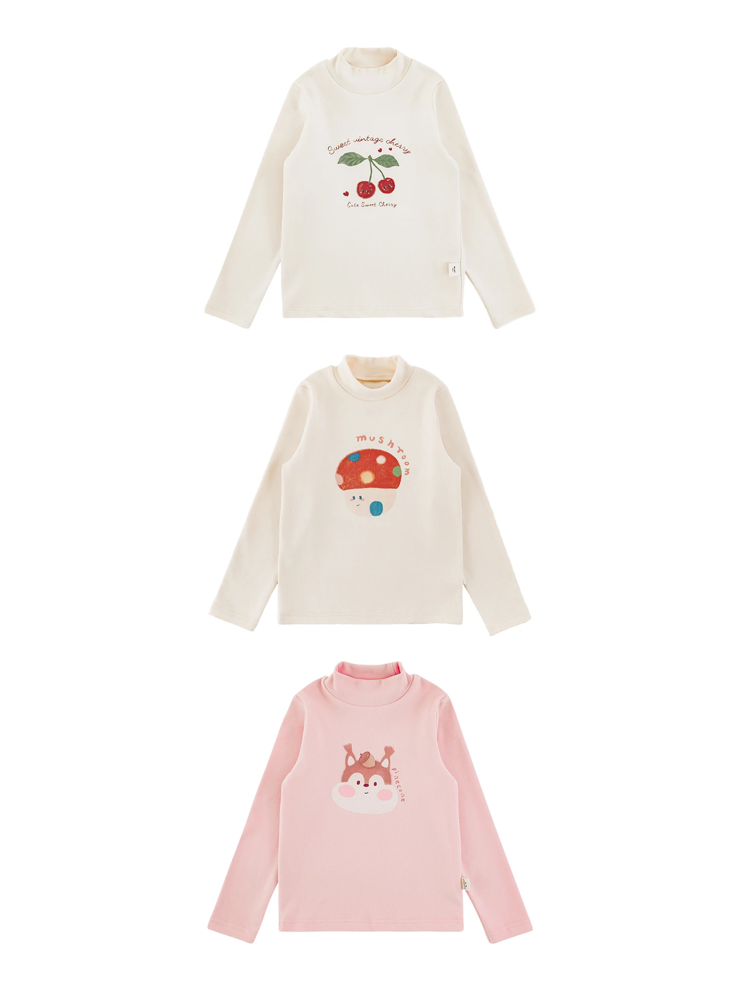 

Терморубашки с мультяшным принтом для девочек, зимние милые дышащие ветрозащитные многослойные нижнее белье, мягкие эластичные рубашки для малышей 1-7 лет