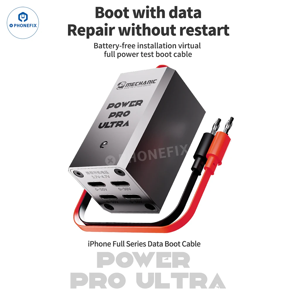 MONTEUR Power Pro Ultra voor iPhone 6-15PM One Key Boot Moederbord Activering Voeding Testkabel met 11 stuks Bootkabels