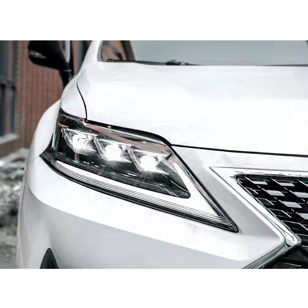 For Lexus RX 2009-2015 upgrade to 2021 model facelift body kit include LED headlight and Front bumper assembly