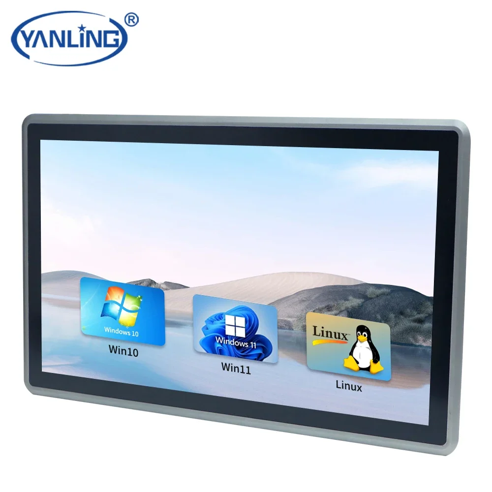 21,5-Zoll-IP65-Industrie-Panel-PC-Touchscreen-Monitor vorne mit Core 8. Full HD-TFT-LCD-Tablet