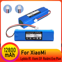 5200-12800mAh For XiaoMi Lydsto R1 Roidmi Eve Plus Viomi S9 Robot Vacuum Cleaner Battery Pack Capacity Accessories Part