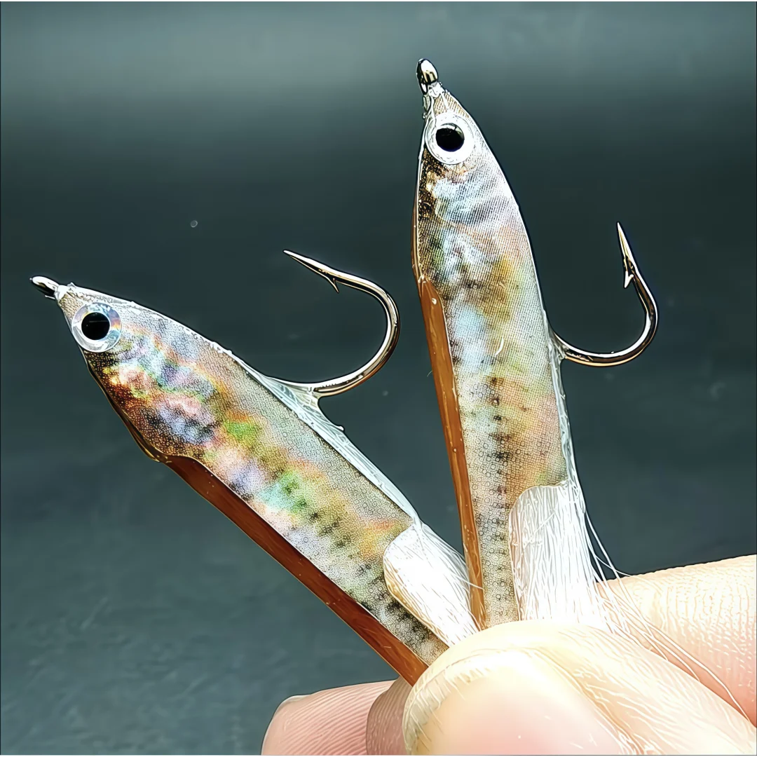 5/6 Stück Realistische Minnow-Fliegenfischerköder mit 3D-Augen, Fischköder für Forellen- und Barsch-Angeln in Süß- und Salzwasser – Detail 2