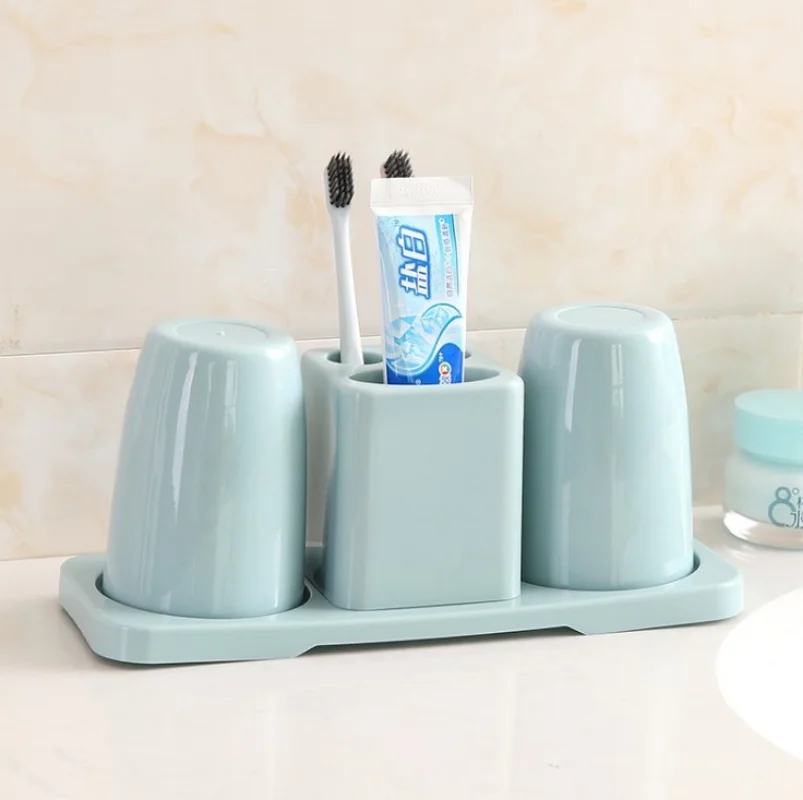 Creative Nordic Toothpaste Toothbrush Holder Couple Brushing Cup Bathroom Toiletry Set Storage Box Toothbrush Holder