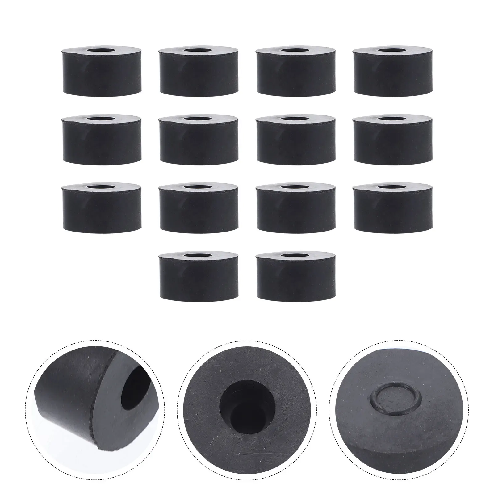 

15pcs Vibration Suppression Washers Flat Grommets Heavy Duty Rubber Washer For Household Appliances Auto Parts Black Rubber