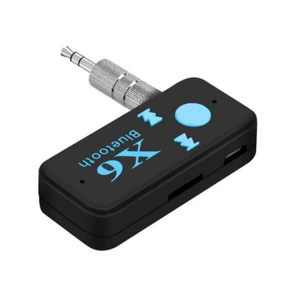 New MIC X6 Bluetooth Receiver Mp3 Player Wireless USB Wireless Audio Adapter 3.5mm Aux Jack for Car Radio Music Receiver Car Kit