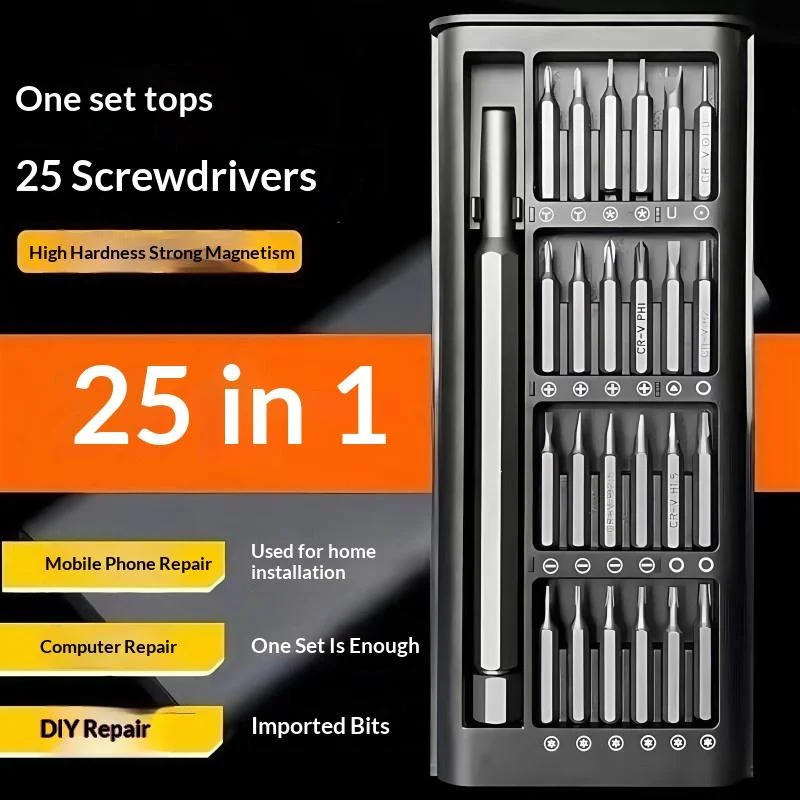 [ZY]25-in-1 Mini Screwdriver Set, Flathead And Crosshead Small Screwdrivers, Suitable For Electronics,Precision Repair Tools[ZY]