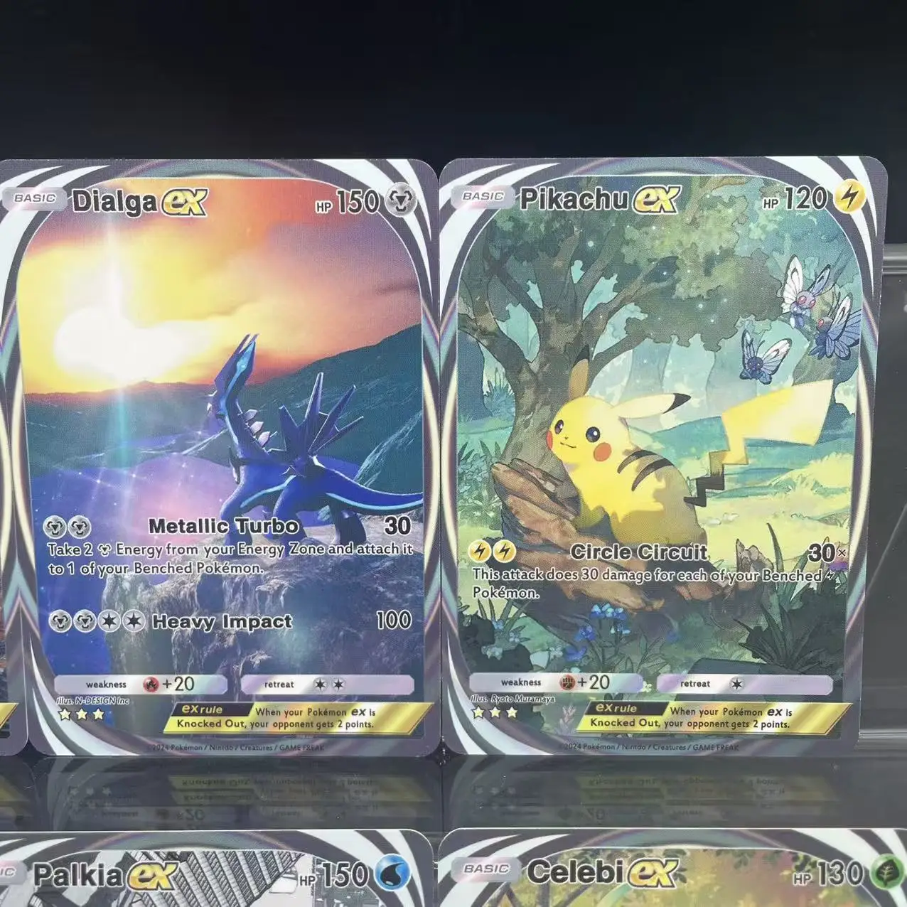 8 шт./компл. DIY самодельные аниме английская версия PTCG TCG игровая коллекционная карта Arceus Pikachu Mew Mewtwo Celebi коллекционная карта подарок