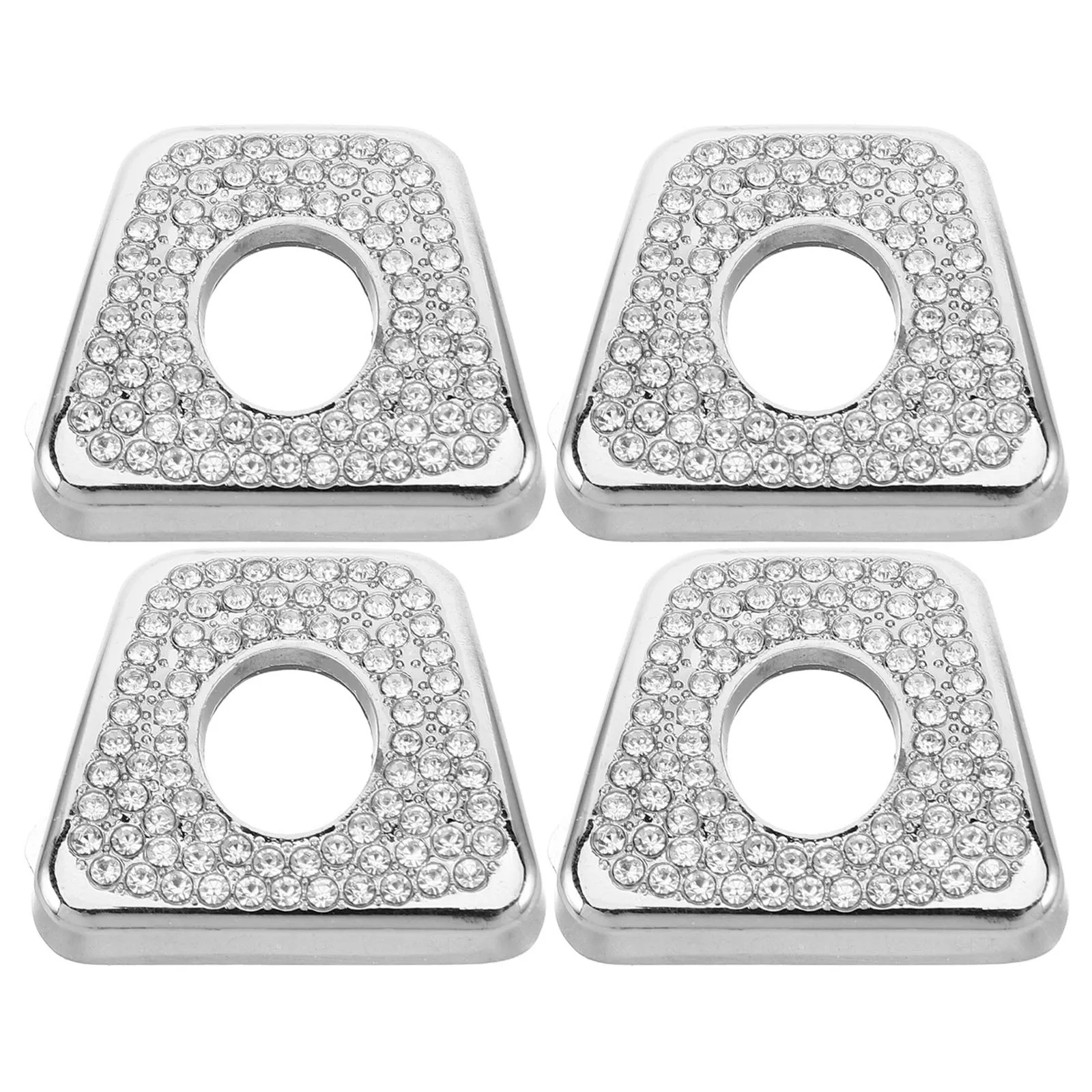 

Car Door Pull Rod Cover Rhinestone Bling Trim For Inner Door Lock Silver Bolt Caps Compatible With 5 Series Vehicle