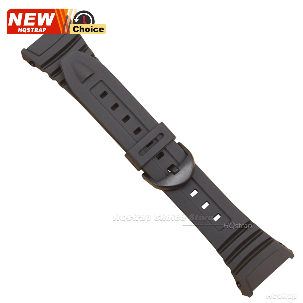 Rubber Watchband Strap for Casio W-96h Watch Band Model 3239 PU Bracelet Women Men Waterproof Wristband Watches Accessories image 2