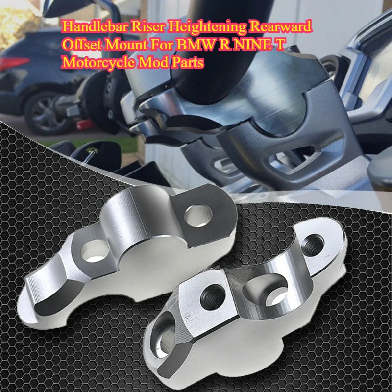 Motorcycle Handlebar Riser Heightening Rearward Offset Mount For BMW R NINE T Handlebar Stem Raiser Modified Accessories