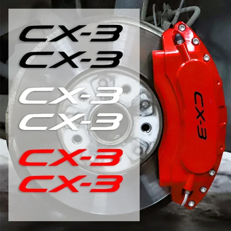 6 قطعة لمازدا CX-3 CX3 شعار مقاوم للماء الفينيل سيارة الفرامل الفرجار ملصق الديكور شخصية عجلة الشارات اكسسوارات #1