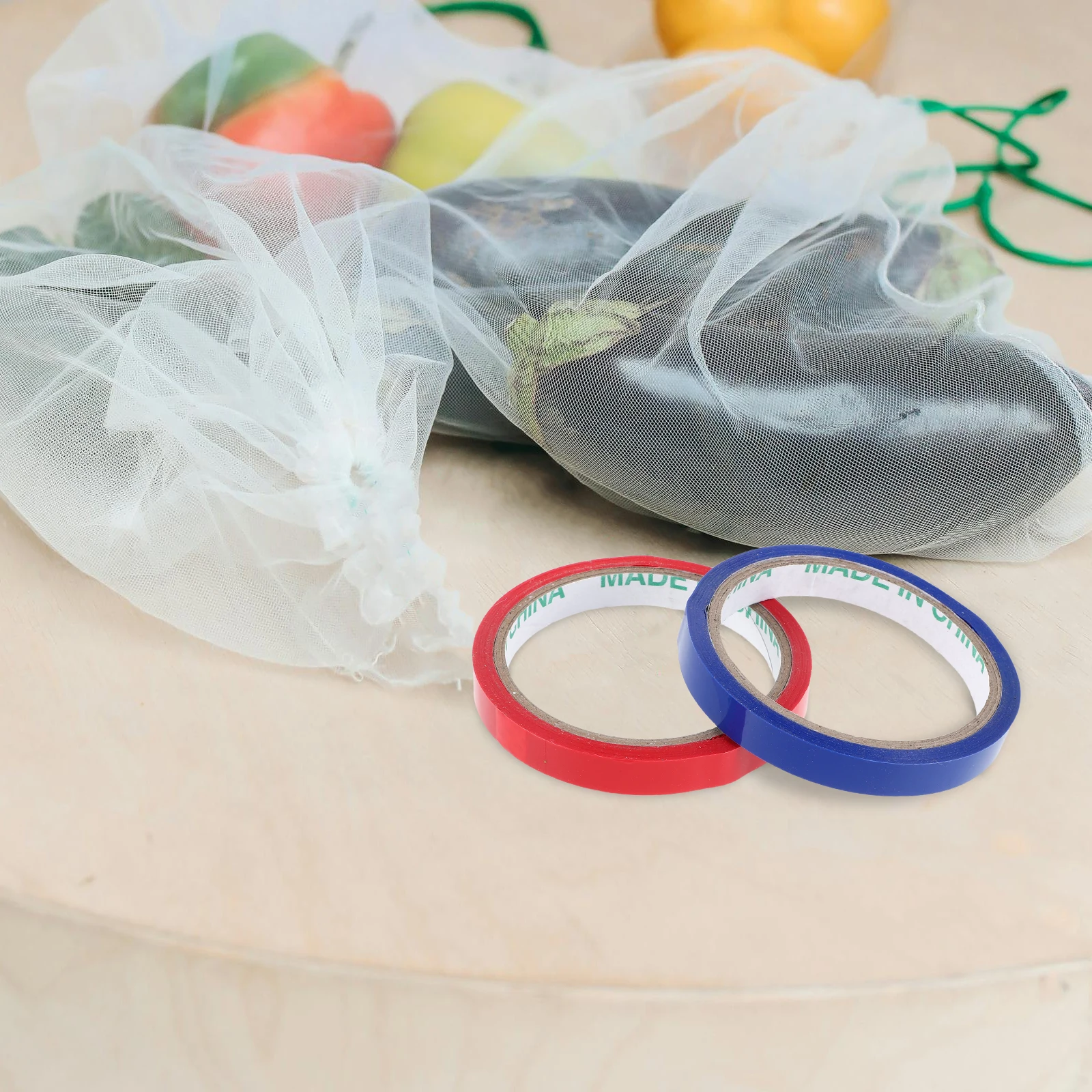 10 rollen gekleurde zak afdichtingstape zak vullingen stropdassen decoratieve verpakkingstapes supermarktdispenser