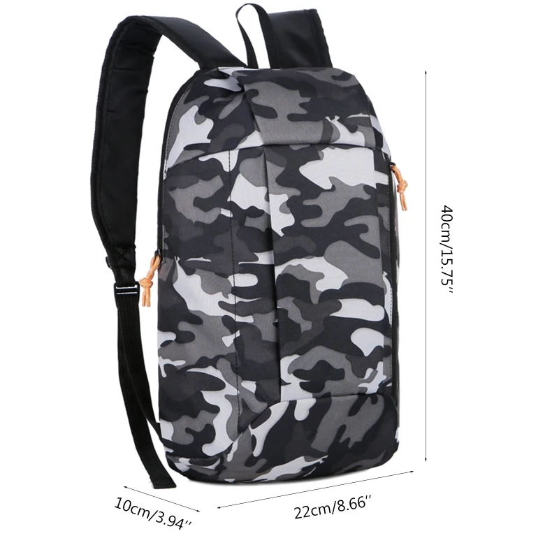 Sports Lightweight Camouflage Backpack Travel Mountaineering Bag Zipper Adjustable Belt Camping Men Ladies Children GXMF