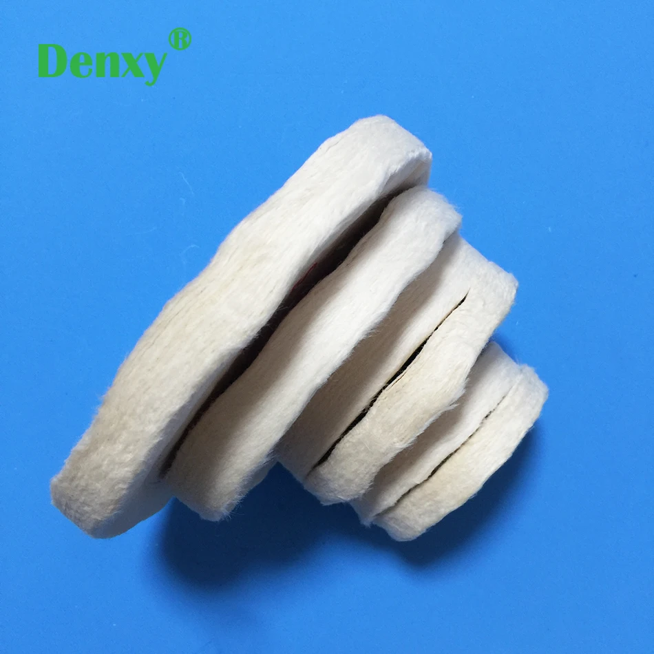 10szt Dental White Cloth Round Flannel Wheel Dental Lab Denture Cloth Wheel Polishing Wheel White Cotton Cloth Polisher Wheel