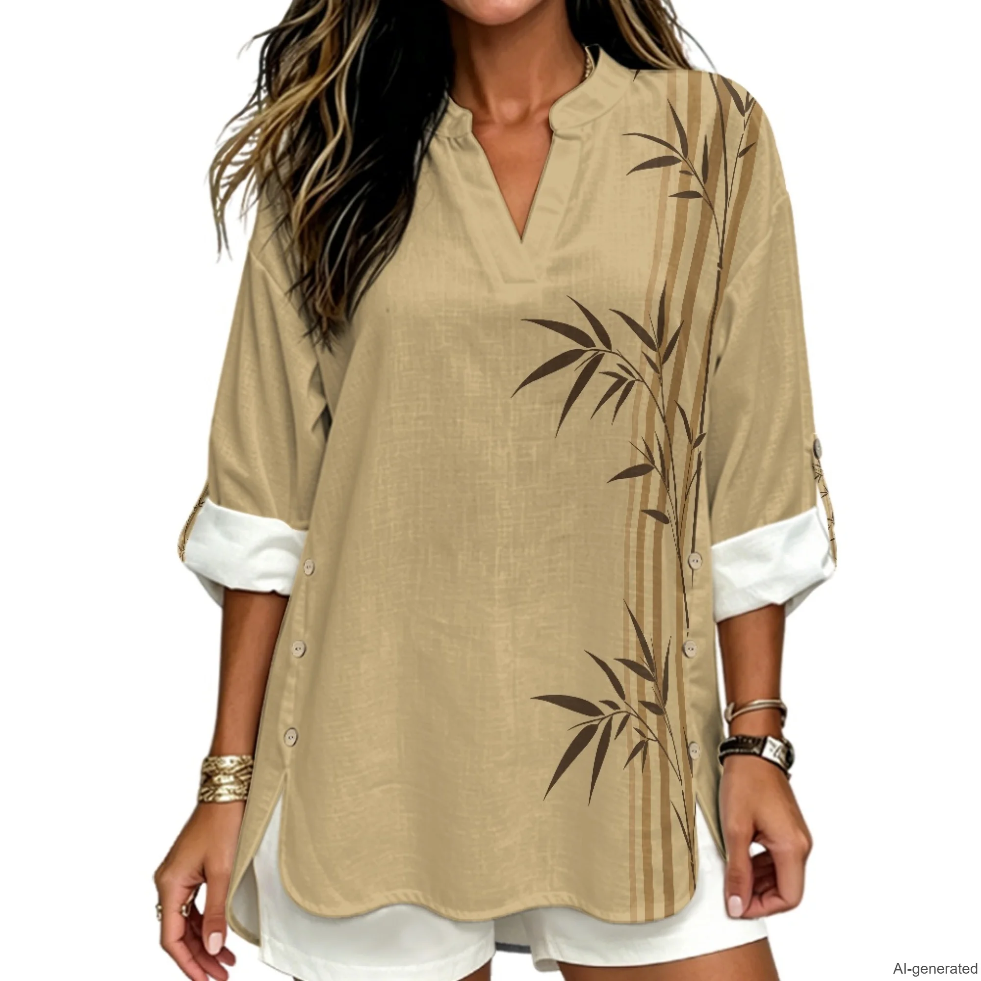 XIXIRIMIDO Women's Linen Blouses and Shirts Kawaii T-Shirt Vintage Print Streetwear Y2K Clothes Clearance Sale Woman Clothing