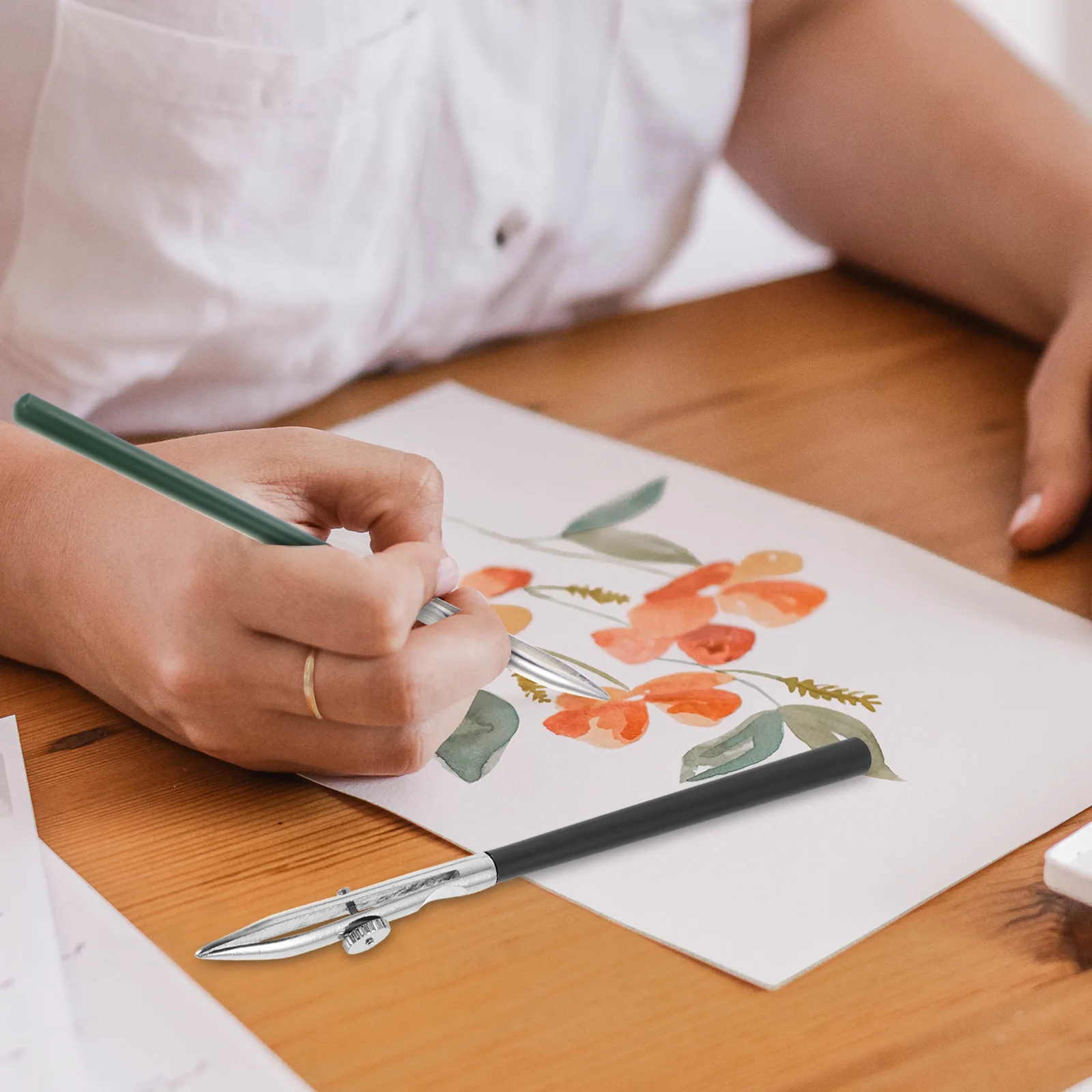 

4Pcs Adjustable Fine Line Pens Artists Drawing Pen Duckbill Design Stainless Steel Ruling Pen Precision Art Illustration