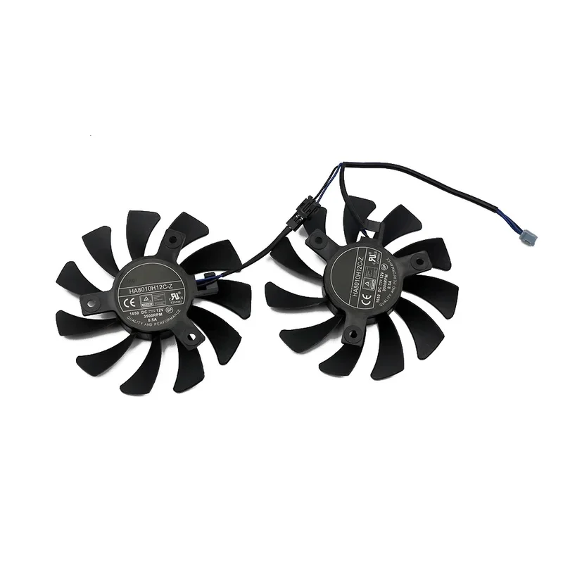 75MM 2Pin GPU Cooling Fan HA8010H12CF‑Z DC12V 0.5A For MSI GTX1650 SUPER VENTUS XS Video Graphics Card