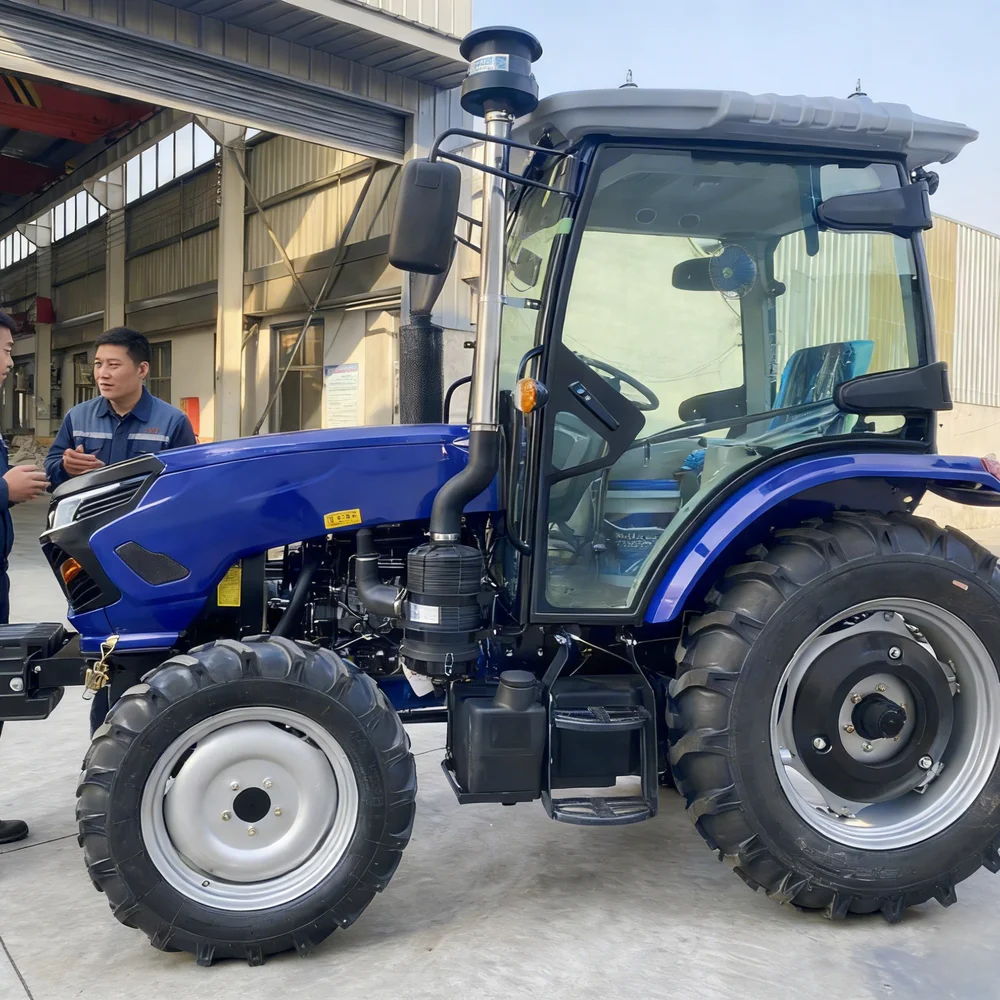 Customized 804 Agricultural Wheel Tractor 80hp Farm Tractor with Cab Closed Cabin Wheeled Tractor CE EPA