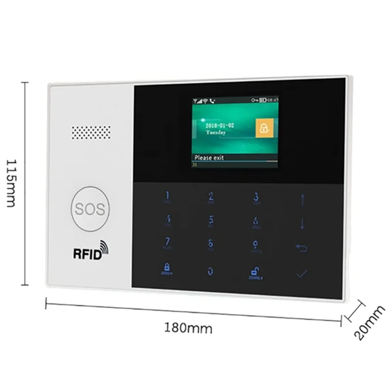 -MEOF домашняя охранная сигнализация, датчик WIFI SIM GSM RFID для IOS Android, приложение, дистанционное управление, вилка стандарта США