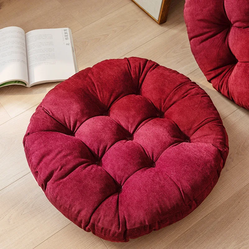 Christmas Red Round Cushions Meditation Large Gift Floor Pillow for Kids and Adults Cushion for Floor Seating Yoga Living Room