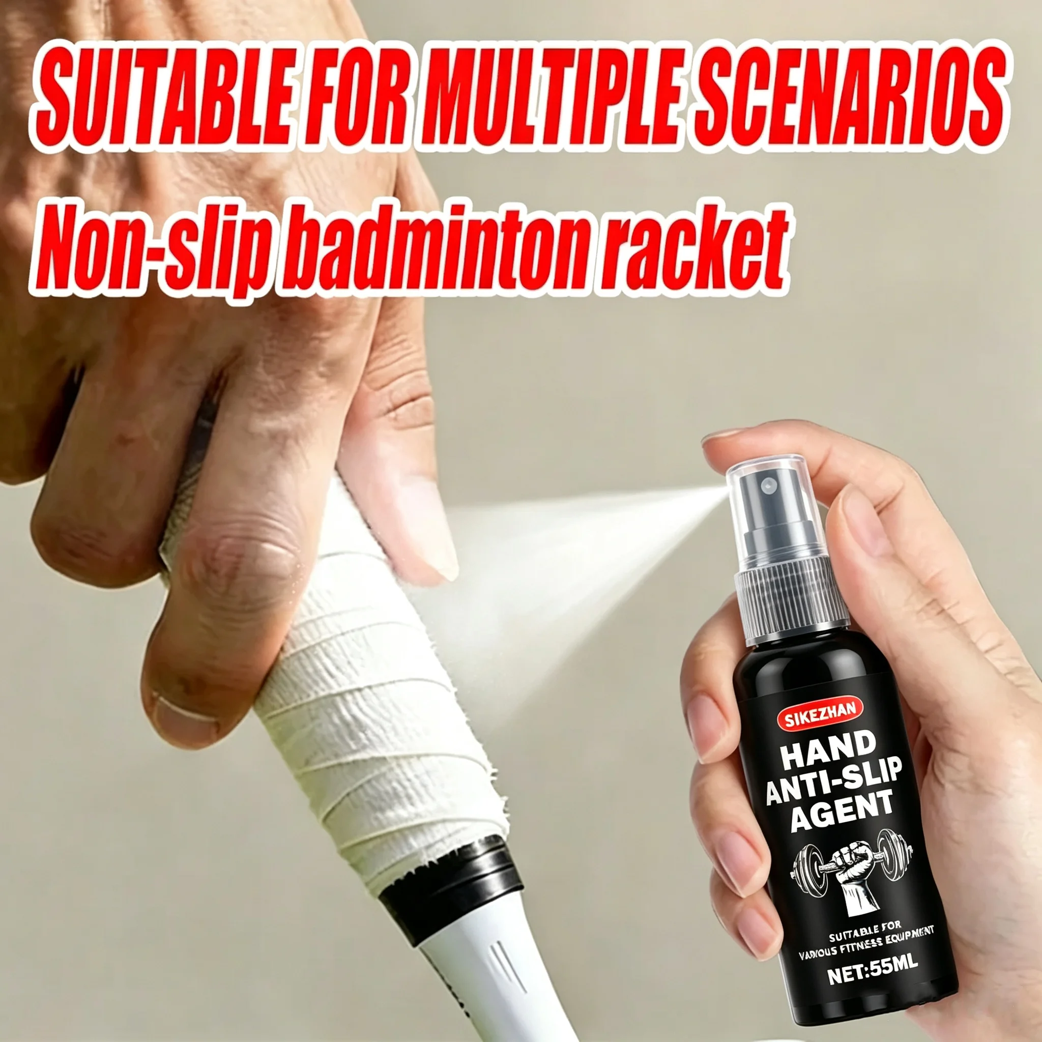 SIKEZHAN Hand Anti Slip Grip Enhancer Spray Long Lasting Sweat Proof for Golf Badminton Weightlifting Rock Climbing Basketball