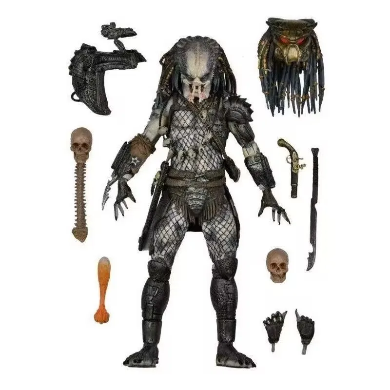 NECA Ultimate Elder Predator 2 Anime Characters Gold Kenner Leader Elder Predator Action Figures Series 7” Model Statue Toys