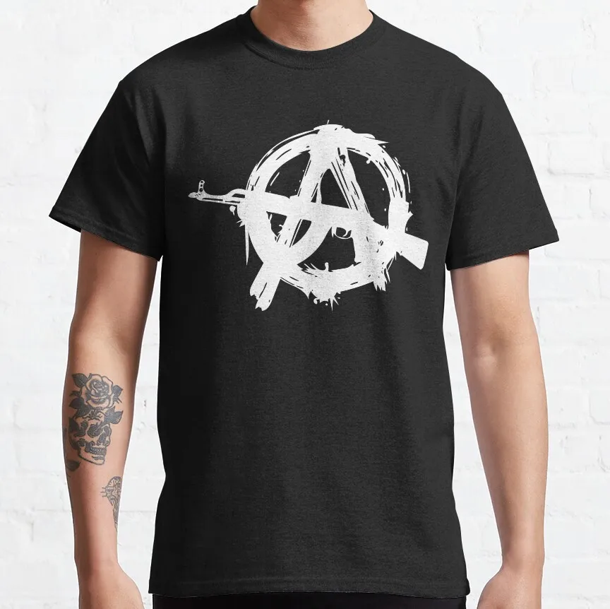 

No Gods No Masters 0303 Gift t shirt Anarchy Symbol Graphic clothes All size Tops 100% cotton print tee S-6XL