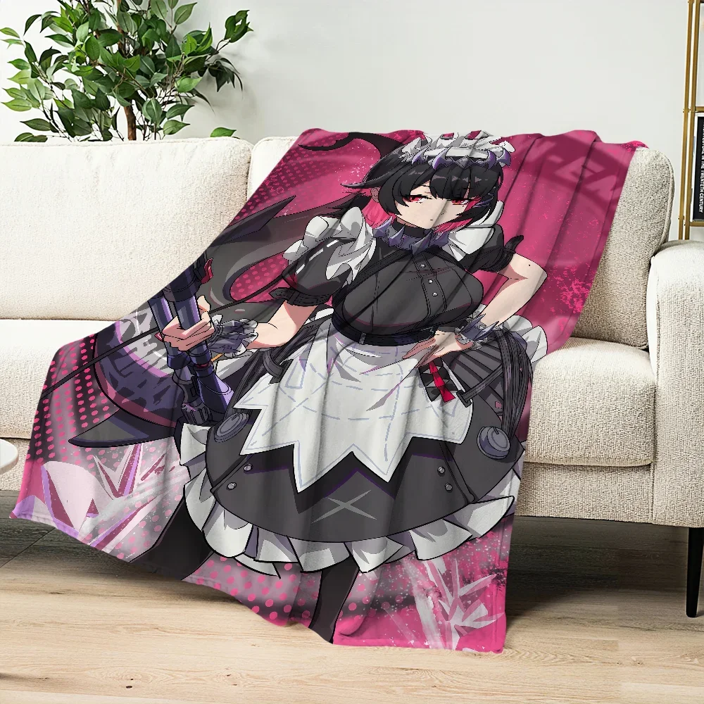 game Ellen Joe Zenless Zone Zero Shark cute Flannel warm soft plush blanket for sofa living room hogar bedroom travel gift home