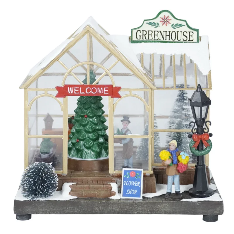 

ANYOUChristmas Creative Ornaments Garden House Christmas Decoration Gifts Children's Gifts Cartoon Plants