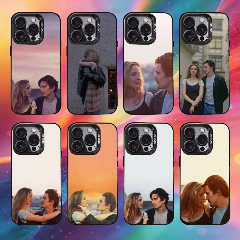 

B-Before S-Sunrise Minimalist Aesthetic Phone Case For iPhone17, 16,15,14,13,12 Pro Max Black Candy Matte Shockproof Cover