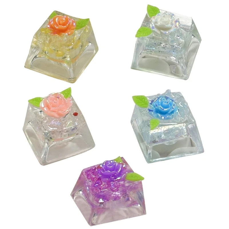 Camellias Keycaps for Mechanical Keyboards Flower Pattern Resins Keycap