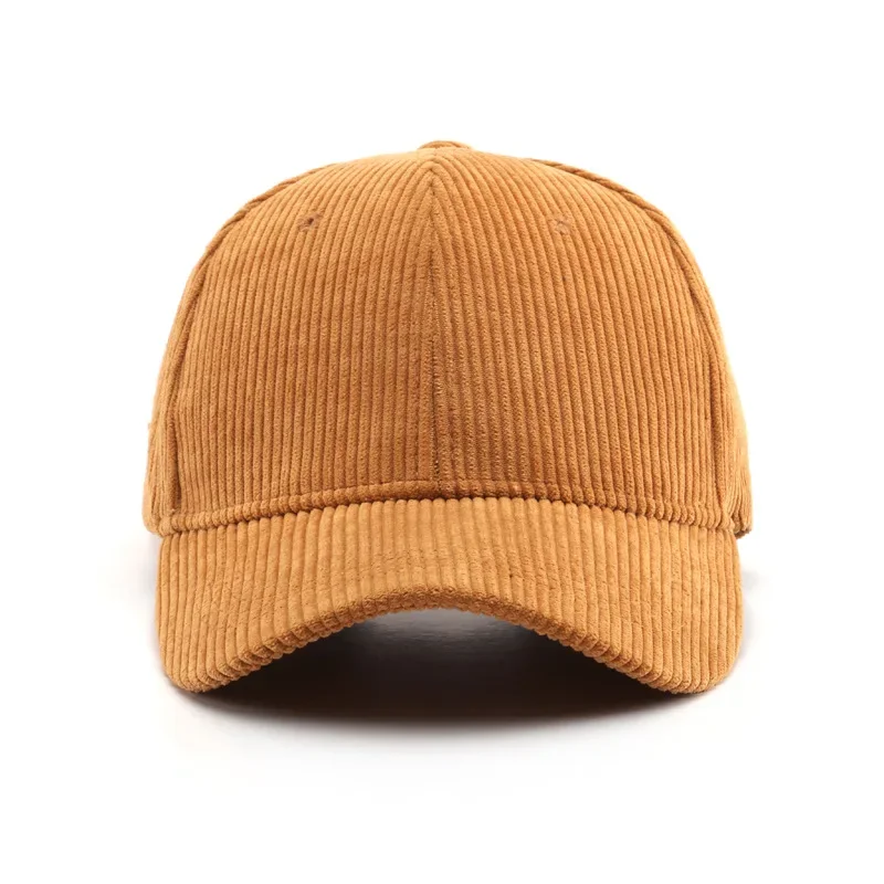 Spring Autumn Corduroy Baseball Caps 100% Cotton Solid Vintage Unisex Baseball Hat for Women Men Adjustable Outdoor Hip Hop Hats