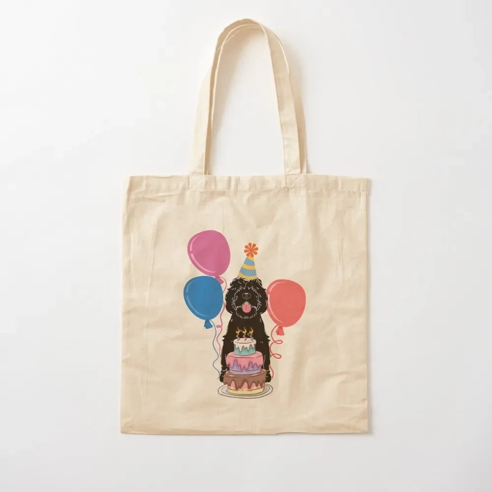 

Happy Birthday Black Sheepadoodle Tote Bag hand bag ladies hand bags Women's handbag Tote Bag