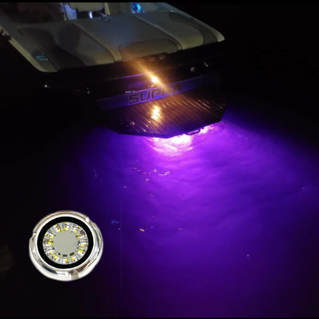 Lampu bawah strobo RGBW Yacht, lampu bawah tahan air IP68 12V 24V untuk perahu