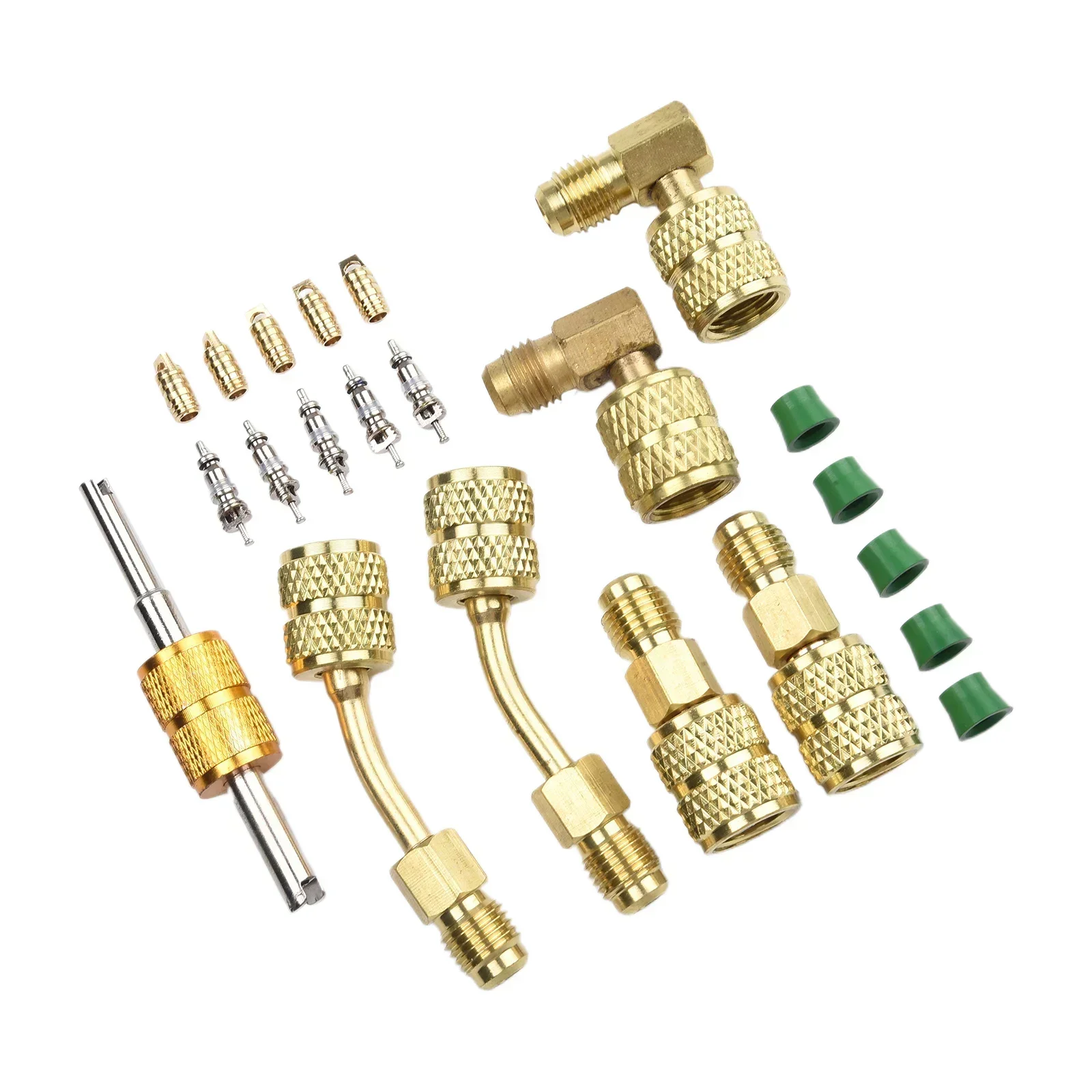 

1/4SAE-5/16SAE R410 Комплект адаптеров Раздельный адаптер AD B R Разъем для шланга холодильного оборудования Холодильные услуги