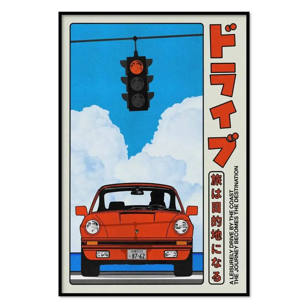 Drive Poster Self-adhesive Wall Art Decorations Room Decor HD Frameless