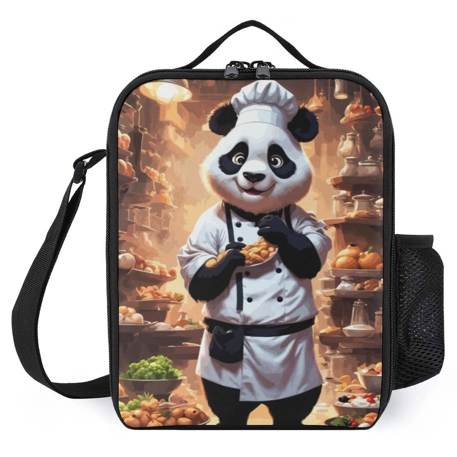

Panda Chef Sac Isotherme A Repas Сумка для обеда с принтом и плечевым ремнем Термальные сумки для обеда Изоляционная сумка для ланча