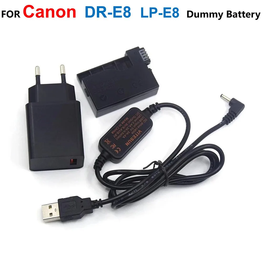 

DR-E8 LP-E8 Fake Battery+ACK-E8 Power Bank USB Cable+Charger Adapter For Canon EOS T2i T3i T4i T5i 550D 600D 650D 700D X4 X5 X6