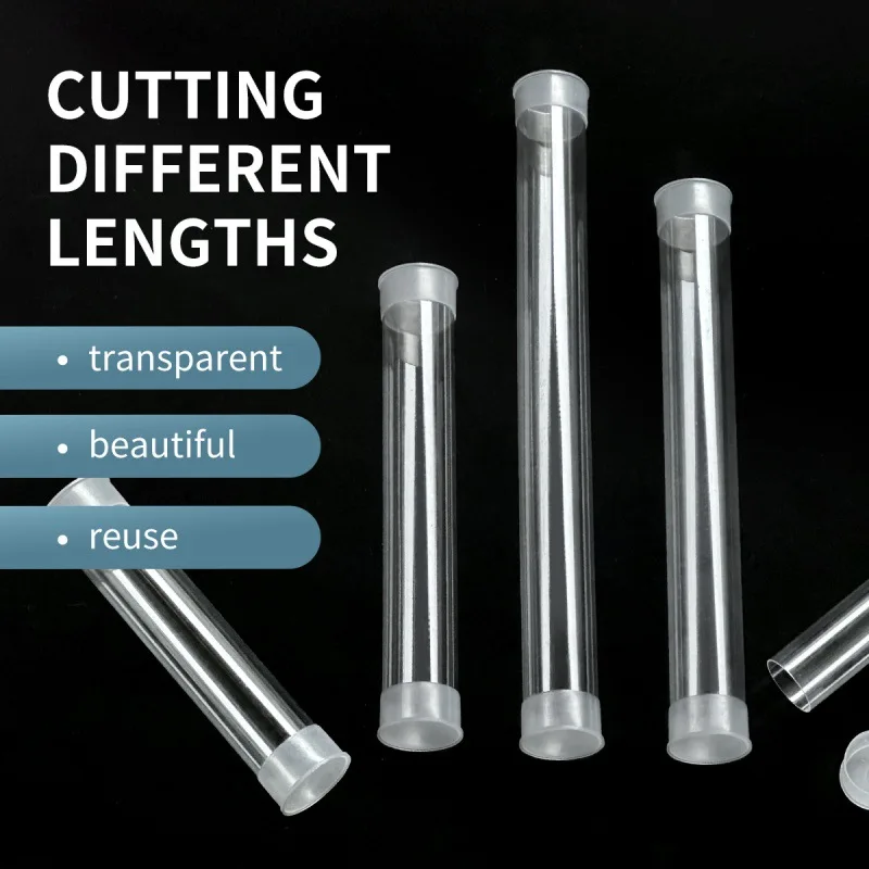 

10 шт., жесткая круглая прозрачная пластиковая трубка с крышками, 2,36 дюйма, трубки для хранения образцов, диспенсер для прозрачной упаковки