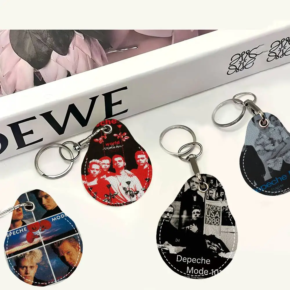Depeche-Mode Singer Star Adorable Teardrop Acc Control Card Protector Bus Keychain Elevator Card Holder Student PU Material