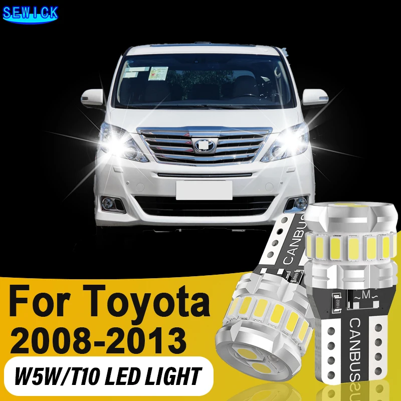 

2x For Toyota Alphard 20 Series 2008 2009 2010 2011 2012 2013 2014 T10 Canbus Car LED Bulb Dome Trunk Lamp Parking Lights 6000K