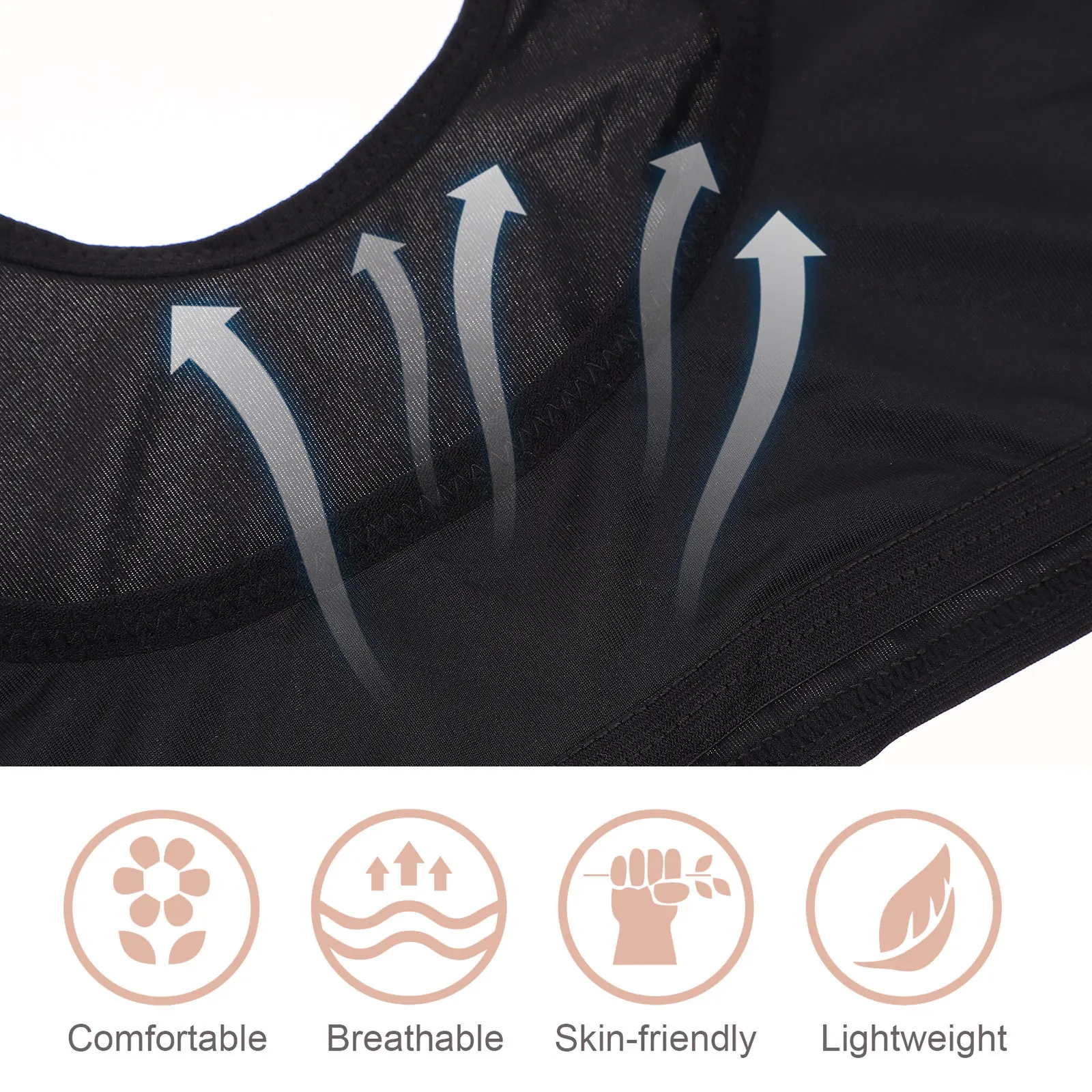 

1Pcs Sweat Guard Vest for Women High-Quality Materials Sweat-Absorbent Shield Elasticity Summer Must-Have Item Armpit Sweat Vest