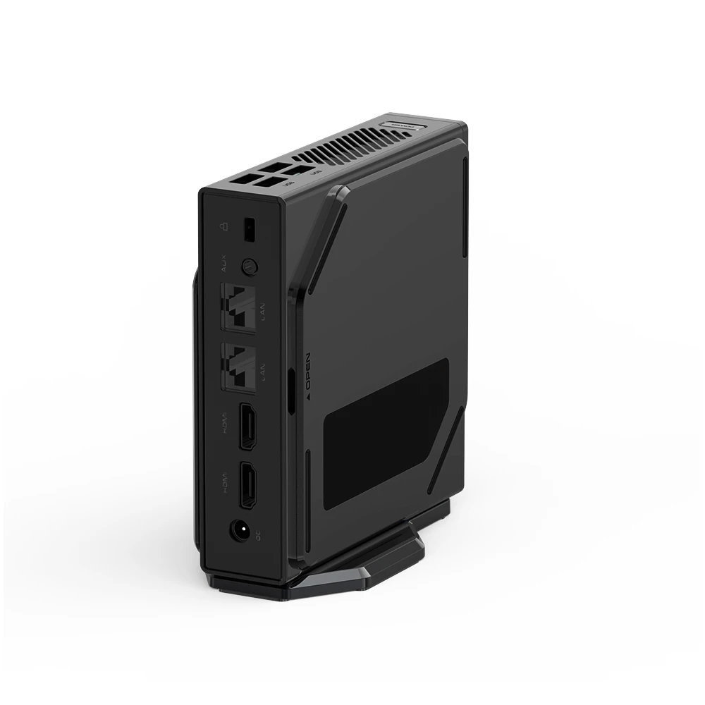 Zkmagic Wholesale Mini Server PC Alder Lake N97 LCD Magnetic Cover WIN11 WIFI Mini Computer