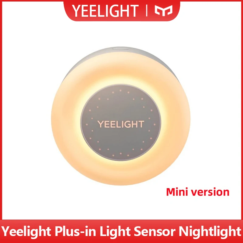 Yeelight Plug-in Light Sensor NightLight Mini Sensor Night Light Warm White 2700K Ultra Energy Efficient 0.25W 110-240V EU Plug