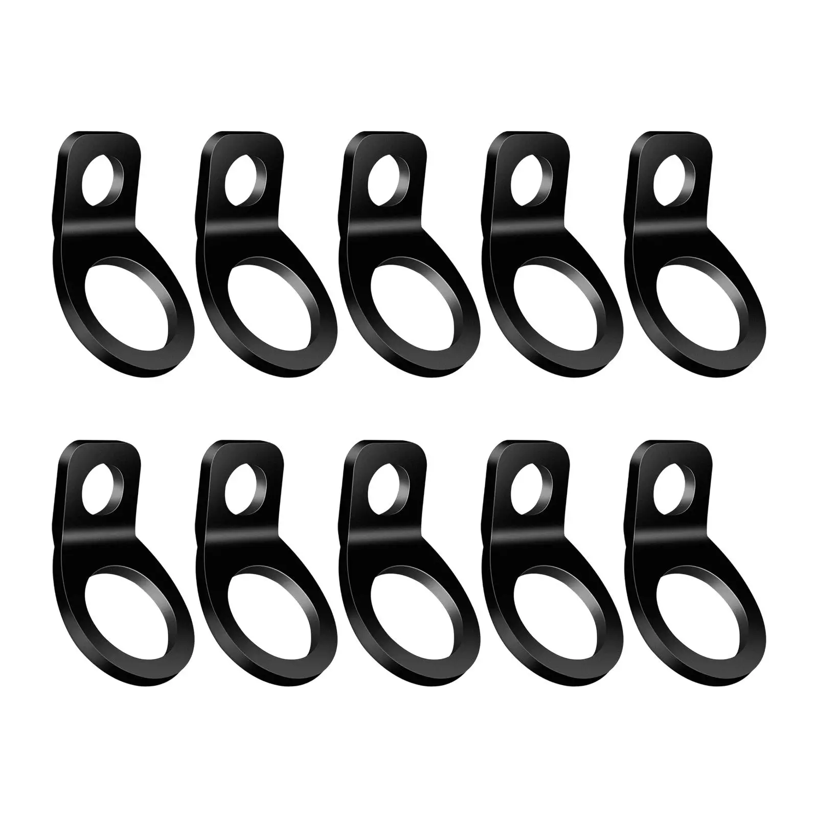 10 Pieces Generic O Ring Car Tie Down Anchor Hooks Hitch Accessories Lashing Rings for Campers Motorcycles RV ATV Trailers