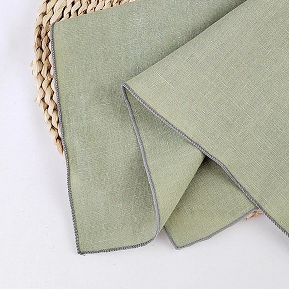 Set of 10 Napkin Cloth Made of 100% Pure Linen Eco-friendly Durable Ideal for Wedding Family Gathering Picnic and More